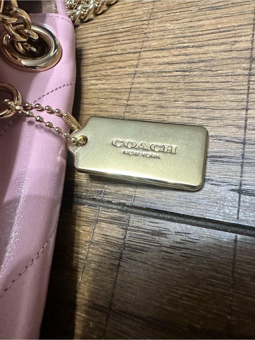 Coach Elodie Quilted Leather Crossbody Bag- Carnation Pink; Style CCZ62 - Picture 6 of 11
